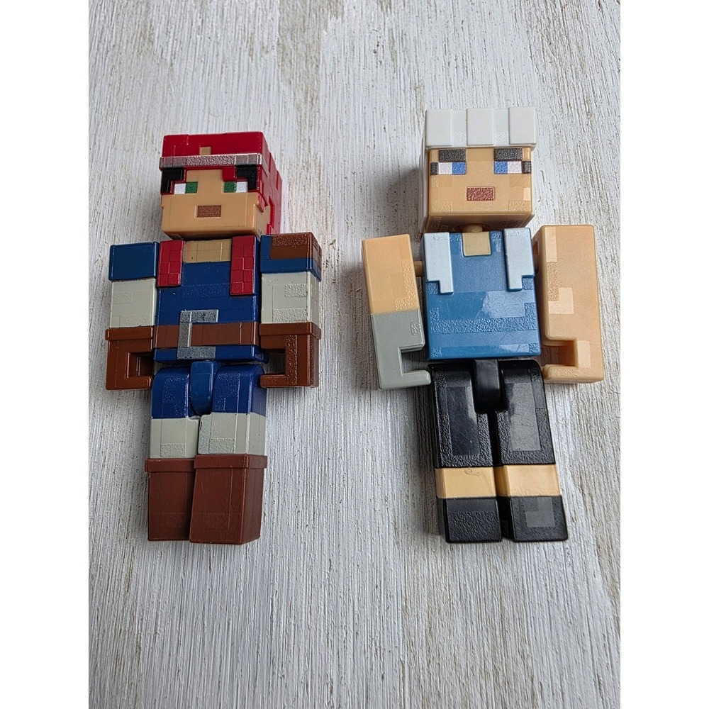 Minecraft Story Mode Jesse and Petra 3.25 Inch Action Figure Lot Telltale Games